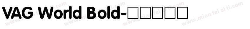 VAG World Bold字体转换